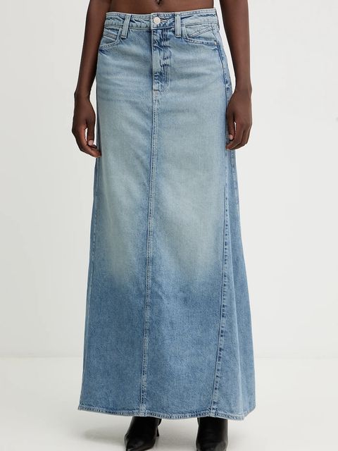 Guess spódnica SIENNA kolor niebieski maxi rozkloszowana W5BD88 D0742 - zdjęcie produktu nr 1