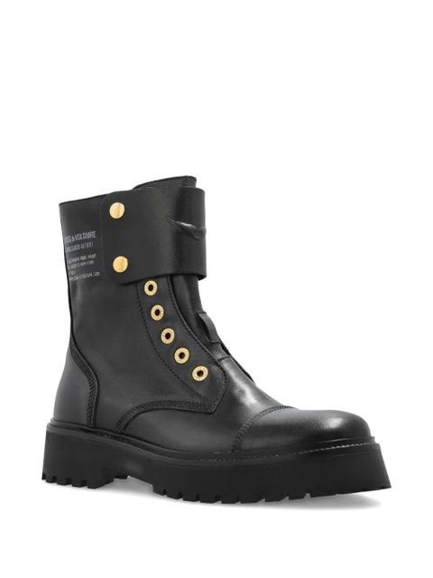 Zadig&Voltaire leather biker boots - Black - zdjęcie produktu nr 2