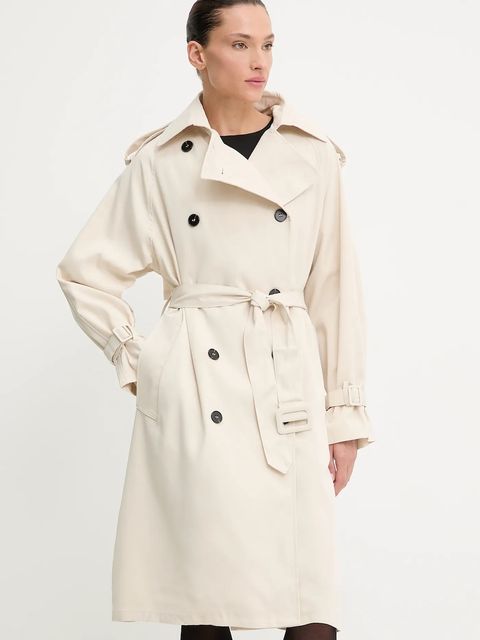 Answear.LAB trencz bawełniany kolor beżowy