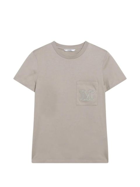 Max Mara logo-appliqué T-shirt - Neutrals - zdjęcie produktu nr 1