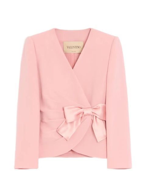 Valentino Garavani wool crepe jacket with contrasting bow - Pink - zdjęcie produktu nr 1