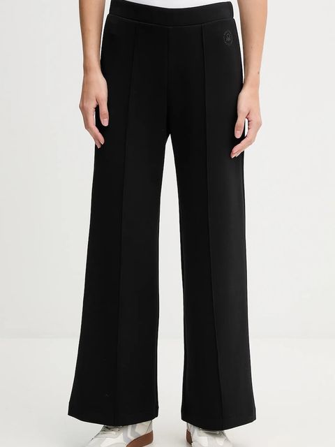 United Colors of Benetton spodnie dresowe damskie kolor czarny gładkie 3Y2F3F04K