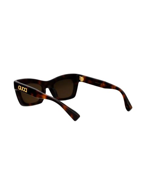 Gucci Eyewear logo-lettering sunglasses - Brown