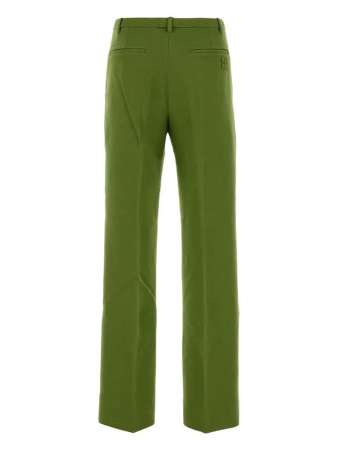 Miu Miu logo-patch trousers - Green - zdjęcie produktu nr 2