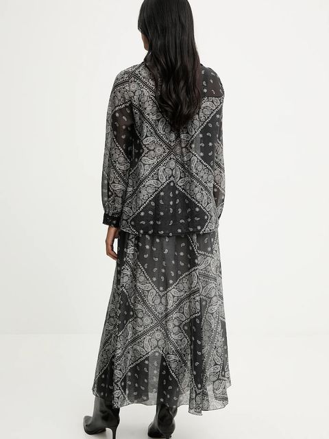 Answear.LAB koszula i spódnica damski kolor czarny