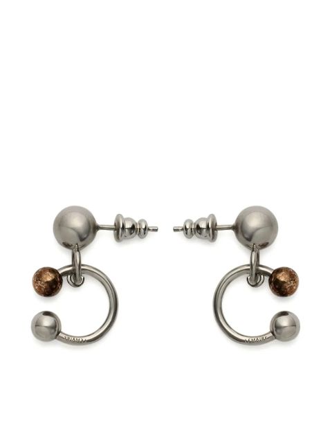 LEMAIRE Rattle brass earrings - Silver