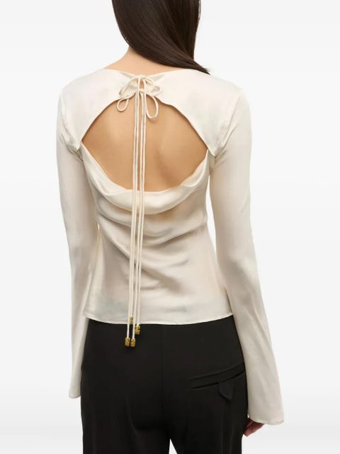 GANNI long-sleeve blouse - White