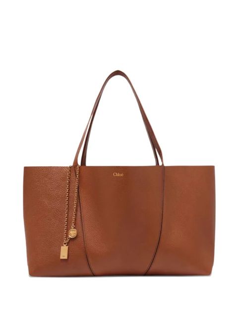 Chloé chain-detail leather shoulder bag - Brown - zdjęcie produktu nr 1