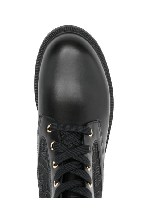 FENDI Filo logo stretch ankle boot - Black
