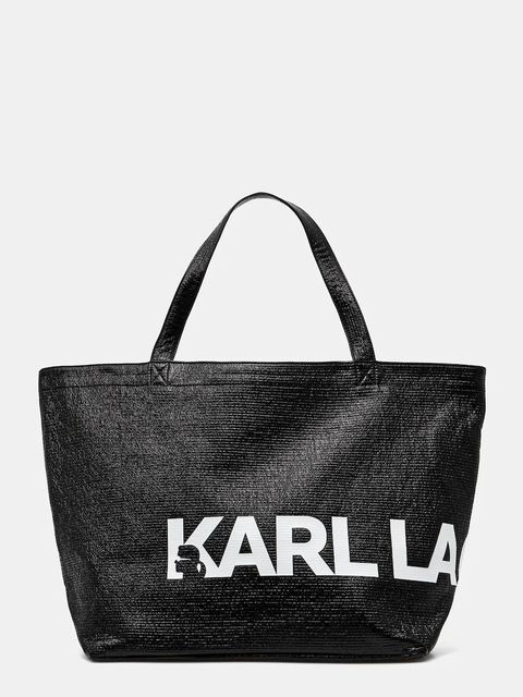 Karl Lagerfeld torebka bawełniana kolor czarny A1W50064 - zdjęcie produktu nr 1