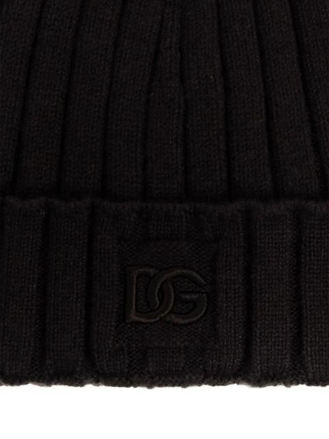 Dolce & Gabbana ribbed logo hat - Black