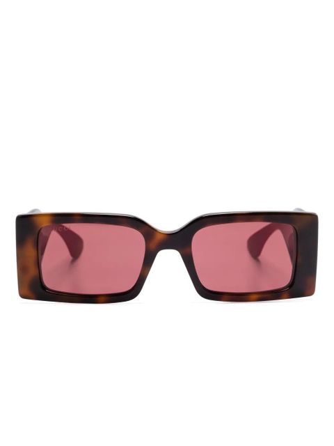 Gucci Eyewear rectangular-frame sunglasses - Brown - zdjęcie produktu nr 1