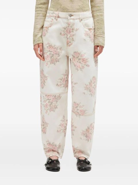 GANNI floral-print panelled jeans - Neutrals - zdjęcie produktu nr 2