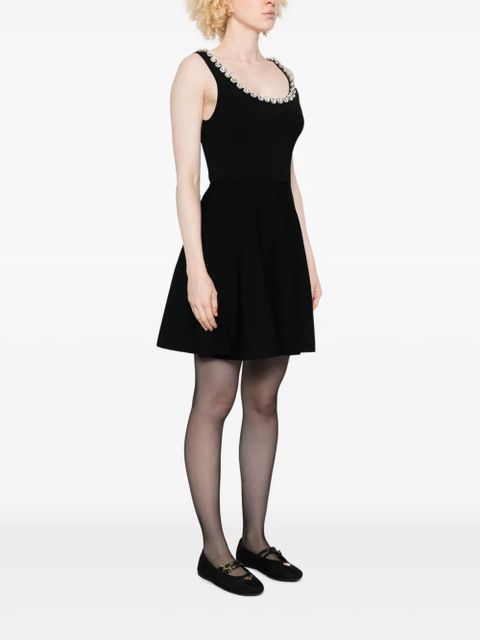 SANDRO crystal-embellished mini dress - Black