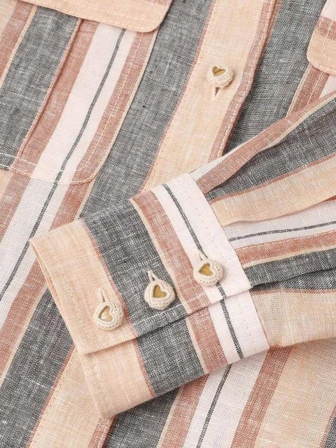 ZIMMERMANN Wanderlust striped patch-pocket shirt - Neutrals - zdjęcie produktu nr 2