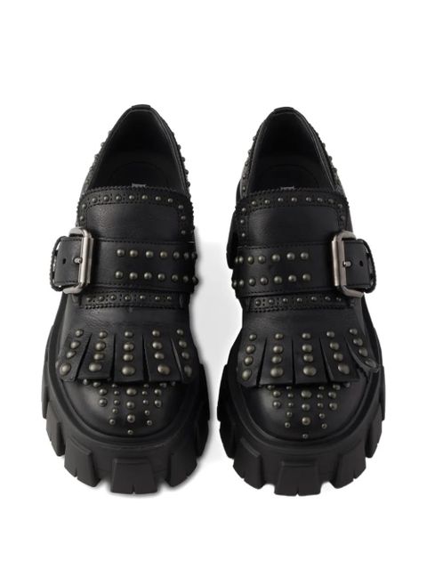 Prada 55mm leather loafers - Black