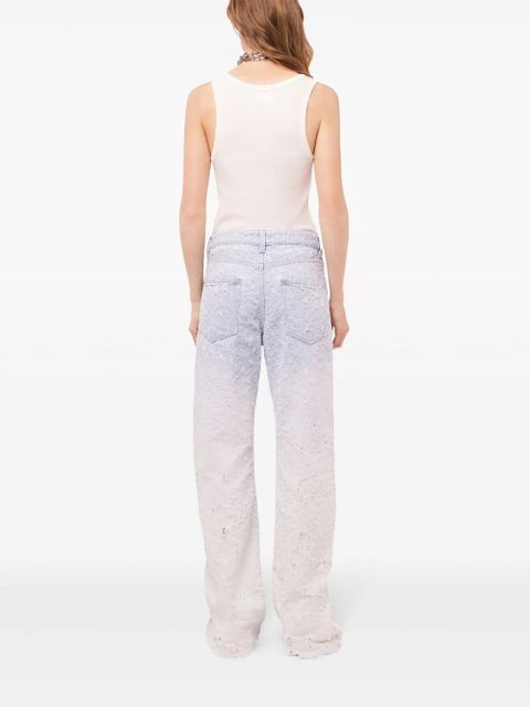 Rabanne distressed ombré straight-leg jeans - Blue - zdjęcie produktu nr 2