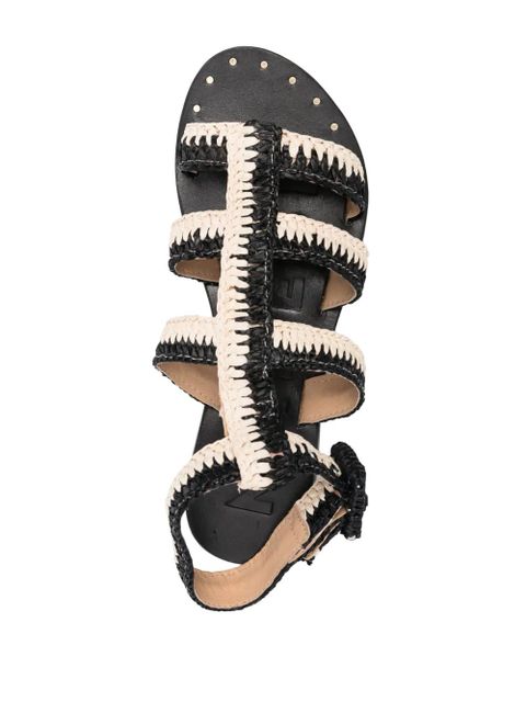 Manebi gladiator braided sandals - Black