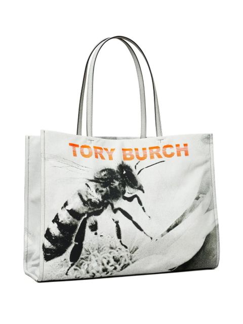 Tory Burch Ella bee motif tote bag - White