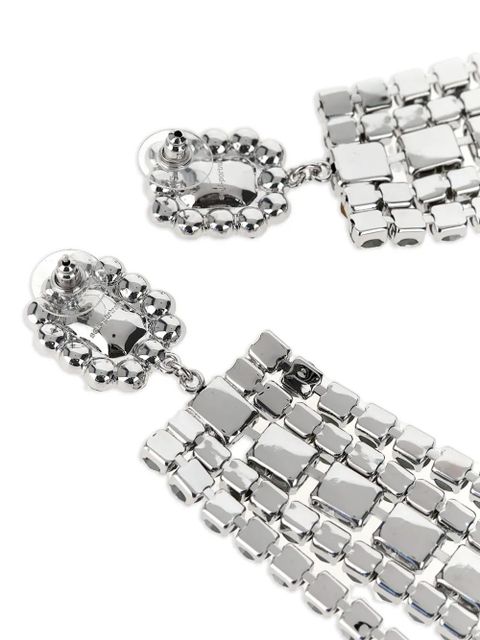 Self-Portrait Crystal drop earrings - Silver