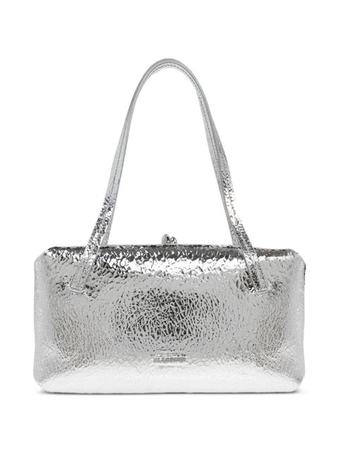Jil Sander textured leather shoulder bag - Silver - zdjęcie produktu nr 1