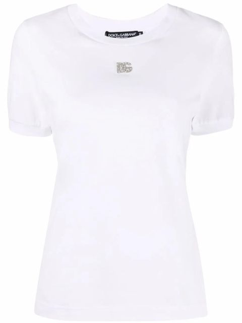 Dolce & Gabbana logo-plaque short-sleeve T-shirt - White - zdjęcie produktu nr 1