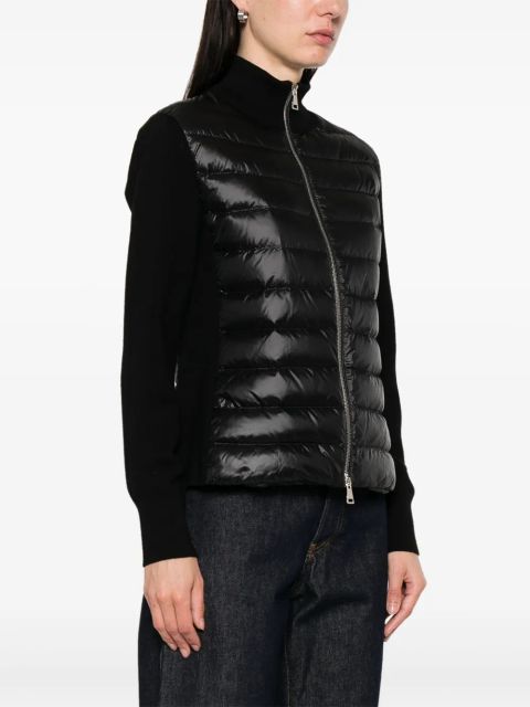 Moncler wool zip-up puffer jacket - Black