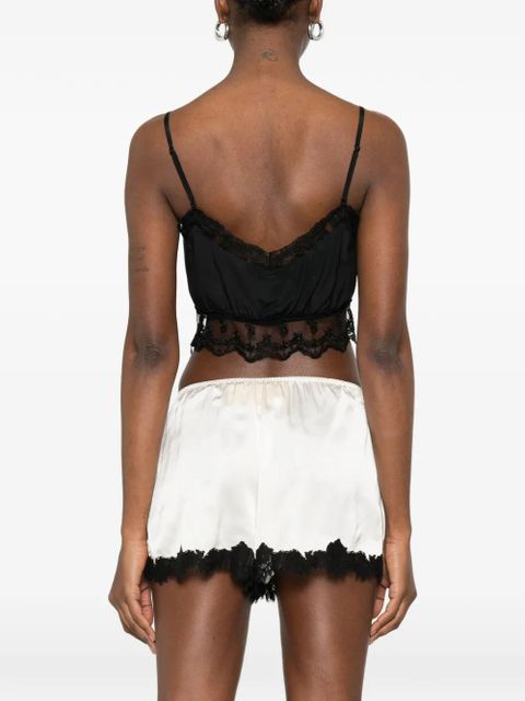 Simone Rocha lace-trim top - Black