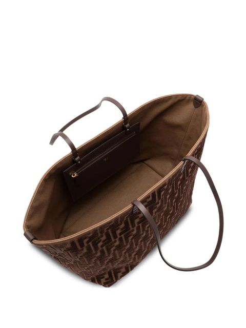 FENDI logo pattern tote bag - Brown