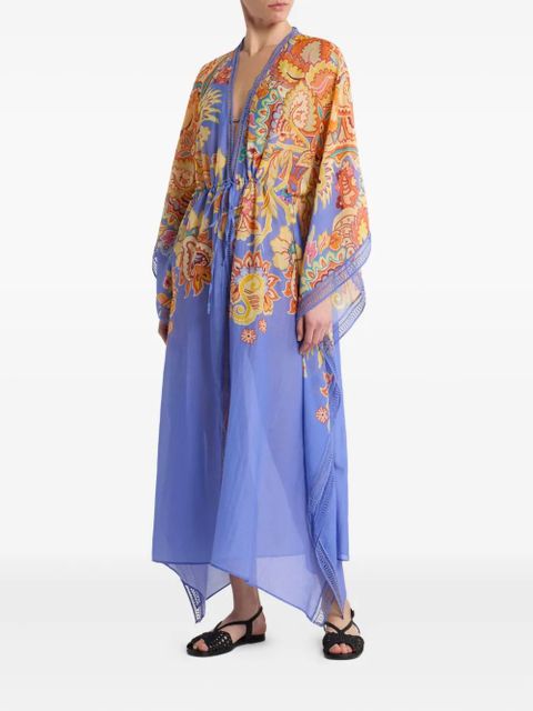 ETRO floral-print beach kaftan - Blue - zdjęcie produktu nr 2