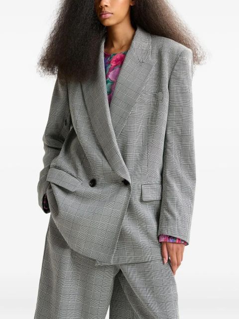 Essentiel Antwerp plaid double-breasted blazer - Grey