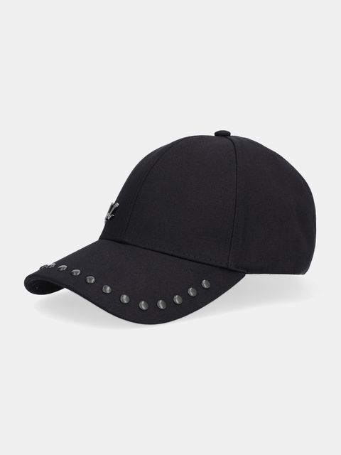Karl Lagerfeld czapka z daszkiem bawełniana K/SIGNATURE kolor czarny B1W33012 - zdjęcie produktu nr 1