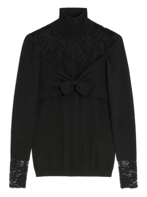 Valentino Garavani lace-panelled top - Black