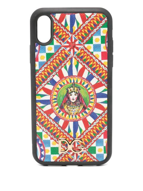 Dolce & Gabbana geometric-print iPhone XR case - Red - zdjęcie produktu nr 1