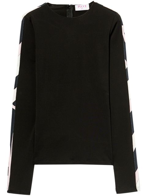 PUCCI contrast-trim long-sleeve top - Black - zdjęcie produktu nr 1
