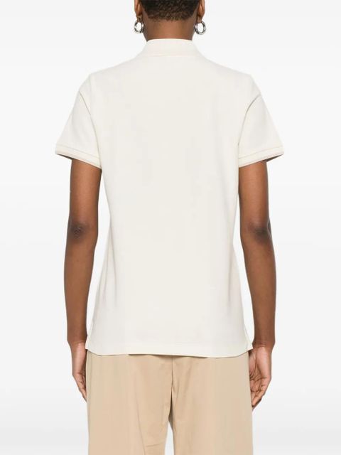 Moncler short-sleeve logo-patch polo shirt - Neutrals