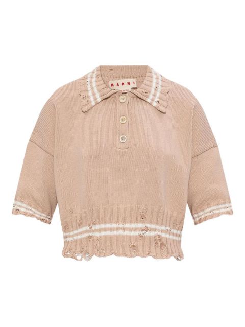 Marni knitted polo top - Pink - zdjęcie produktu nr 1