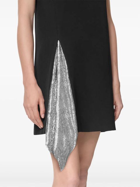 Versace mesh-insert shift mini dress - Black