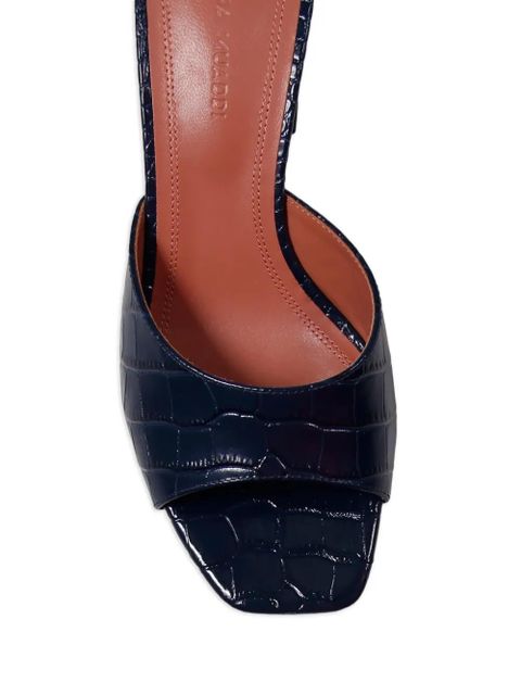 Amina Muaddi Lupita croc-print pumps - Blue