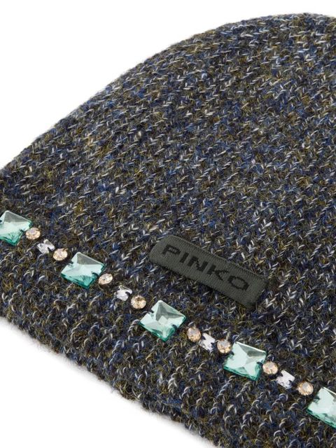 PINKO mouliné knit beanie hat - Grey - zdjęcie produktu nr 2
