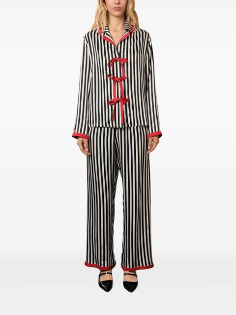 Sleeper The Bow striped pajama - Black - zdjęcie produktu nr 2
