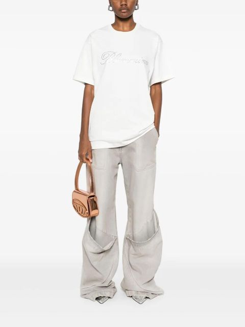 Blumarine logo-appliqué T-shirt - White - zdjęcie produktu nr 2