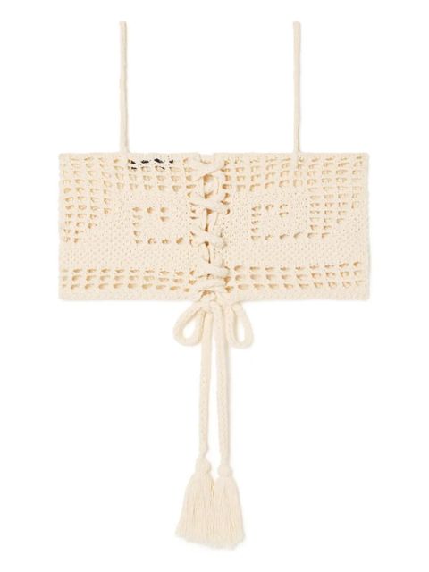 Alanui Where The Waves Begins crochet tassel-detail top - Neutrals - zdjęcie produktu nr 1