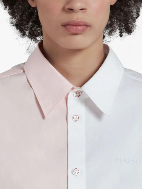 Marni asymmetric poplin shirt - Pink