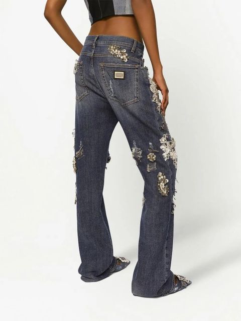 Dolce & Gabbana distressed straight-leg jeans - Grey - zdjęcie produktu nr 2