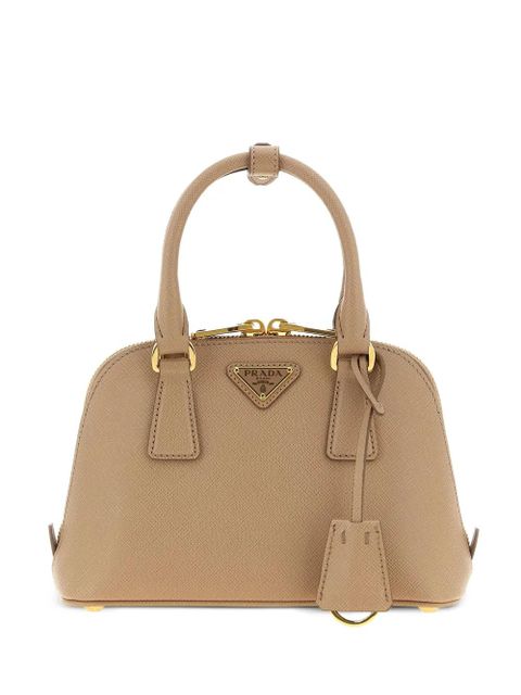 Prada Promenade Saffiano-leather mini tote bag - Neutrals