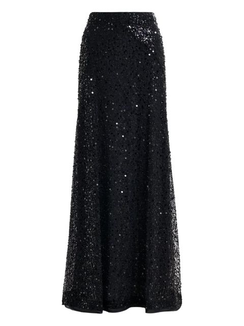 Essentiel Antwerp Isequins sequin beaded maxi skirt - Black - zdjęcie produktu nr 1