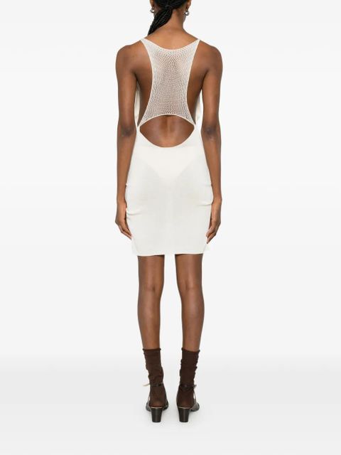 Isa Boulder cowl-neck mini dress - Neutrals