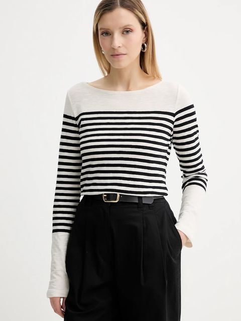 Marc O'Polo longsleeve bawełniany kolor beżowy 506219652597 - zdjęcie produktu nr 1