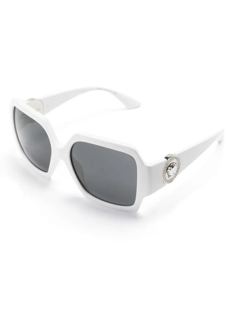Versace Eyewear Medusa-plaque square-frame sunglasses - White - zdjęcie produktu nr 2
